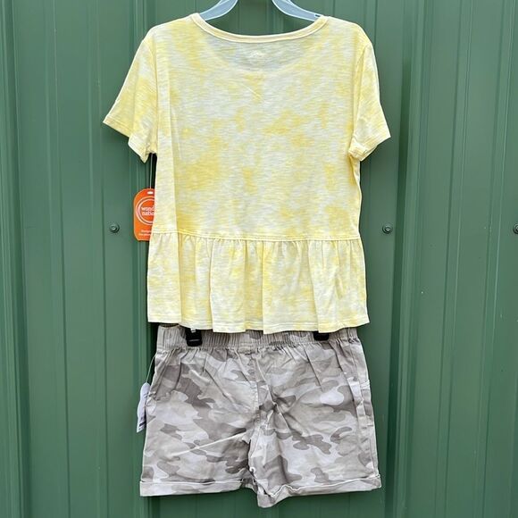 Girls Tank Tops Shorts Peplum Top & Sports Bra 9-Piece Set Size L - Picture 3 of 7